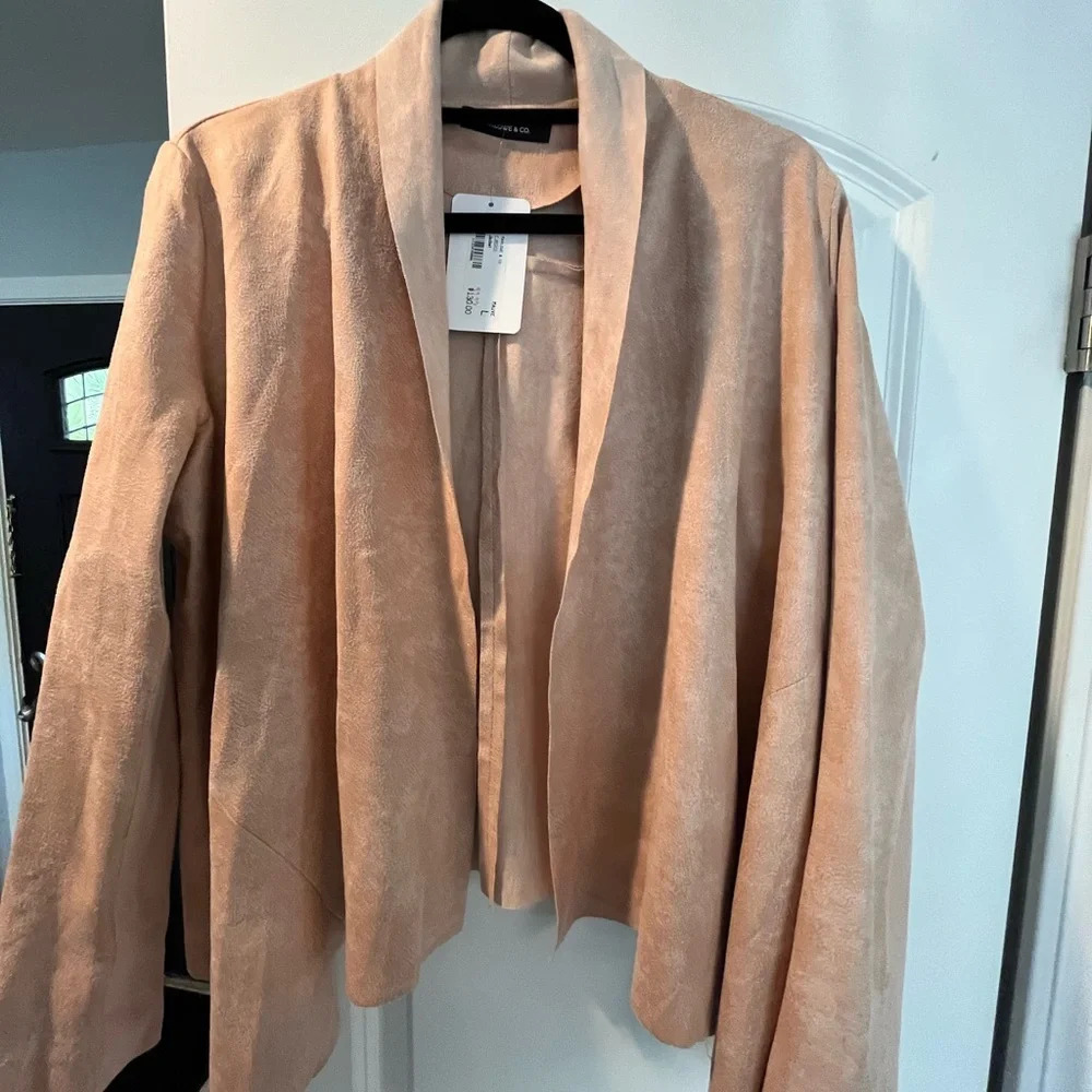 Marlowe & Co. Suede-Like Jacket - Large